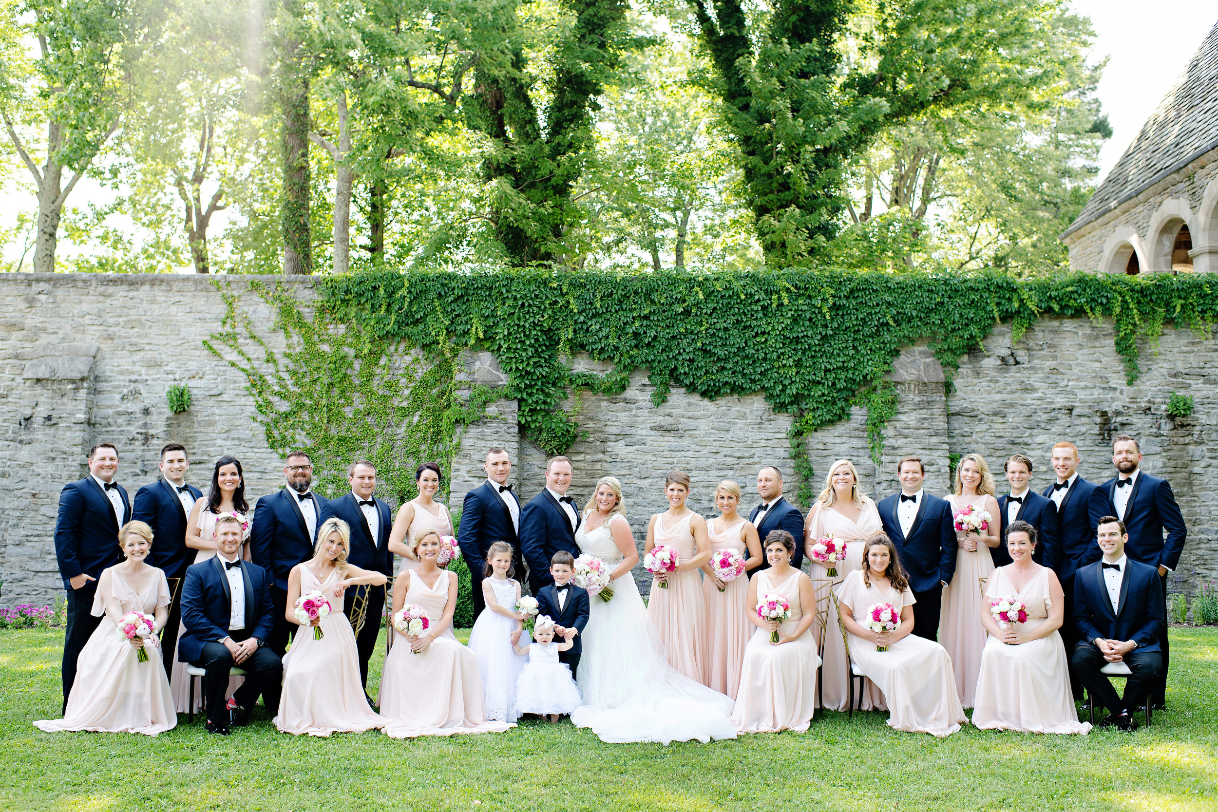  Cincinnati wedding reception at Greenacres Art Center with outdoor tented reception. Florals by Yellow Canary 