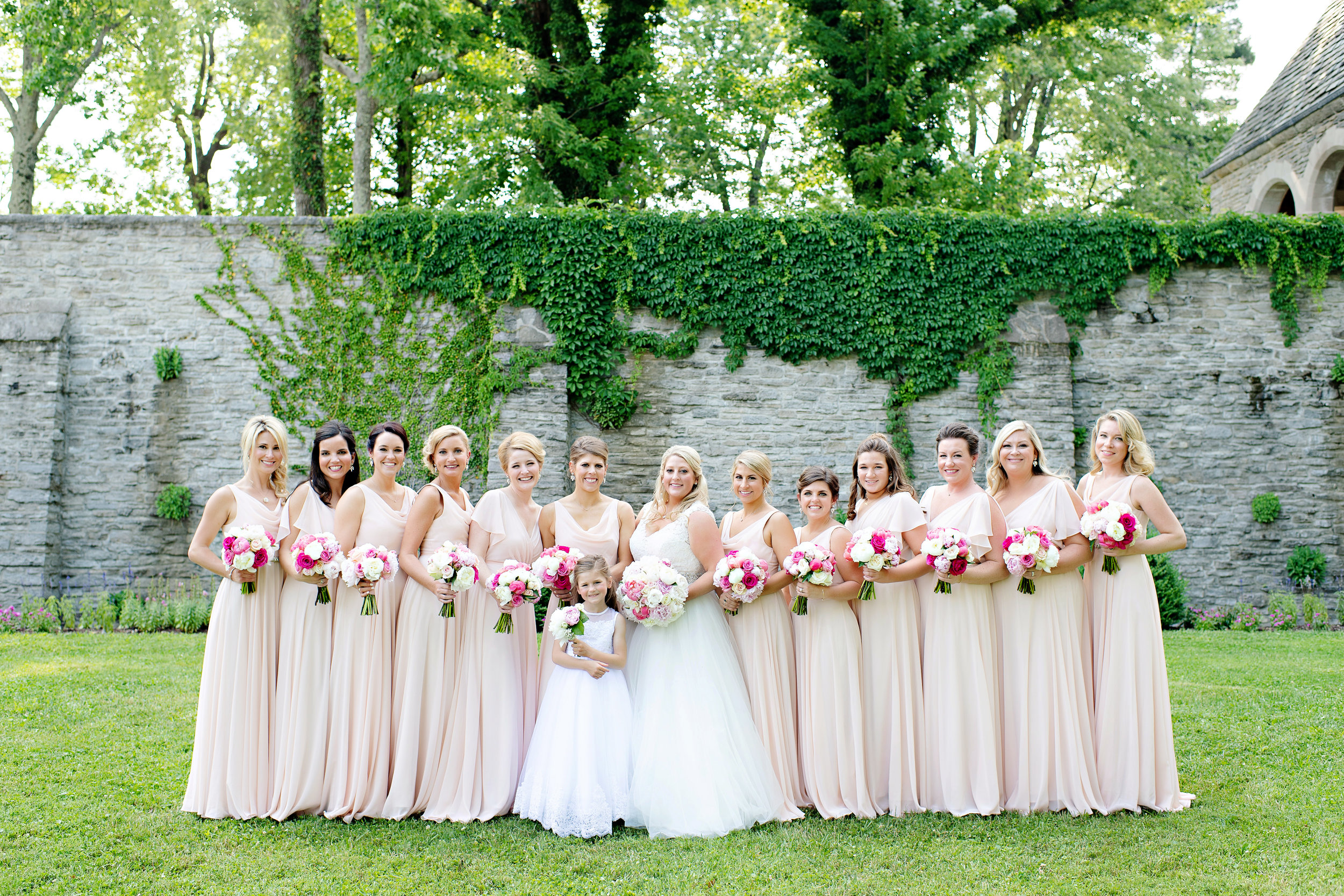  Cincinnati wedding reception at Greenacres Art Center with outdoor tented reception. Florals by Yellow Canary 