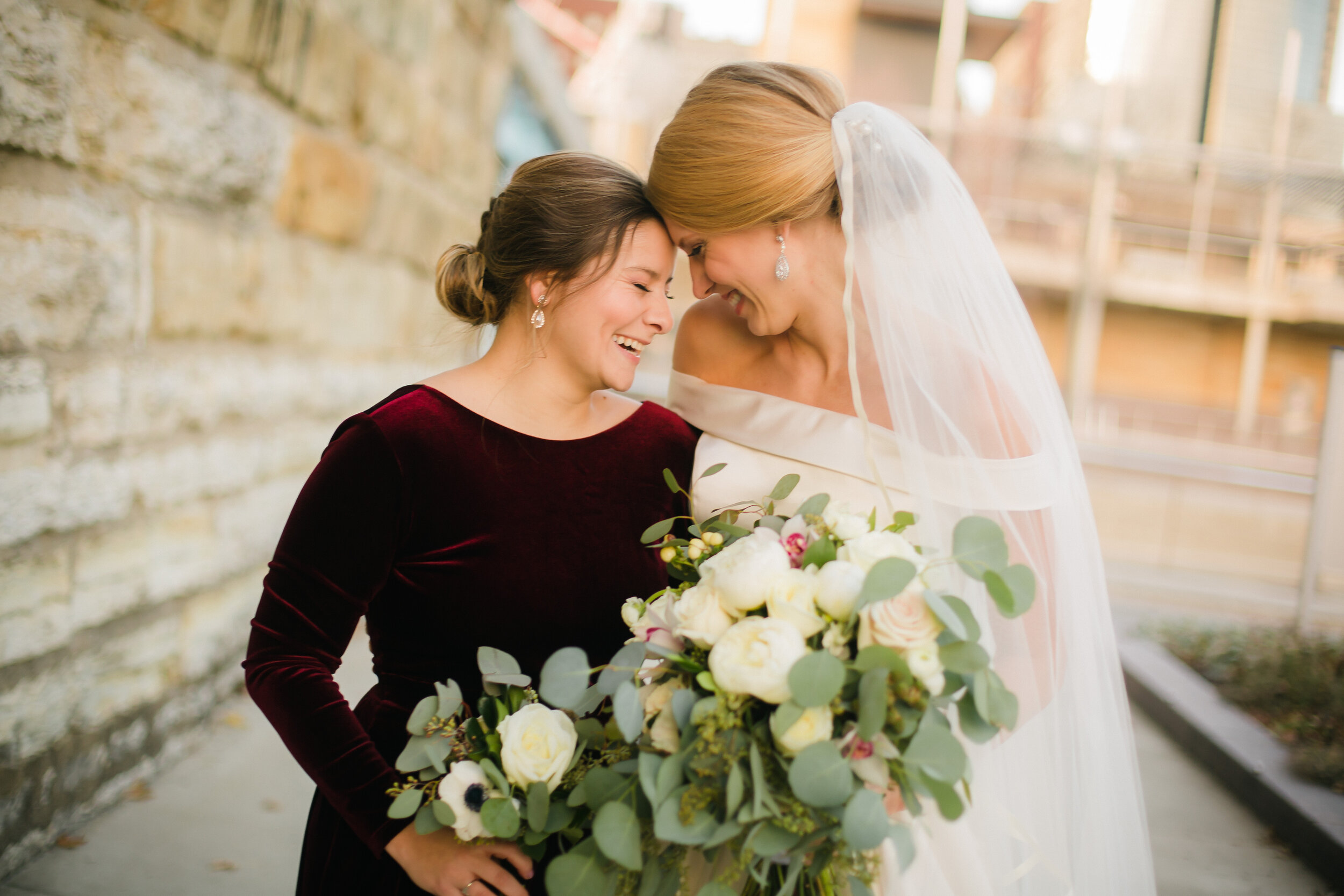 Monastery event Center wedding with florals by Yellow Canary