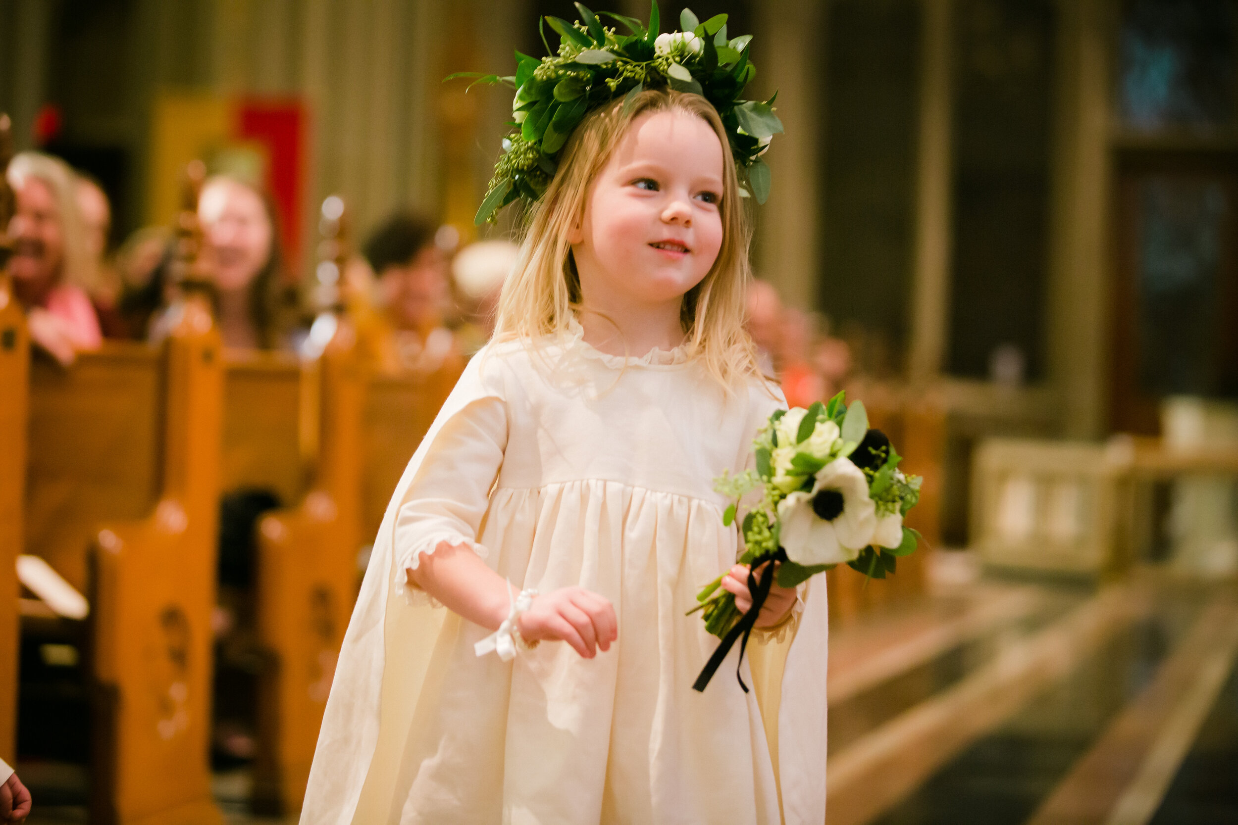 Monastery event Center wedding with florals by Yellow Canary