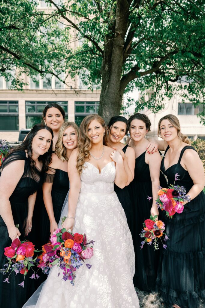 Bridal party for Cincinnati wedding