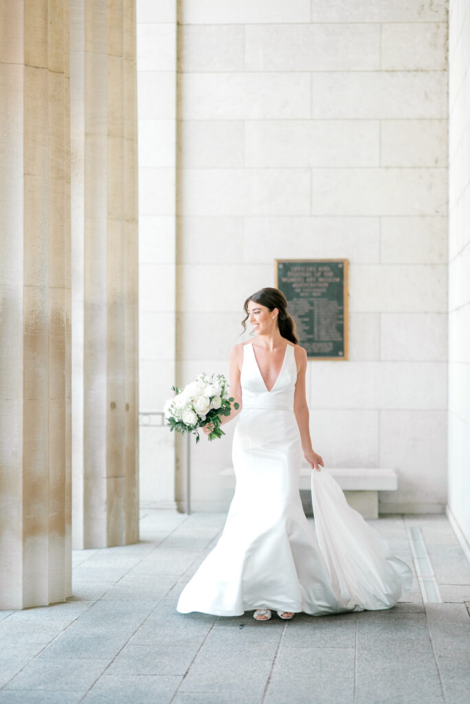 bride with bouquet