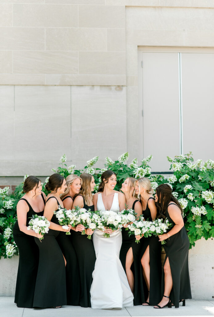 bridal party for Monastery Event Center wedding