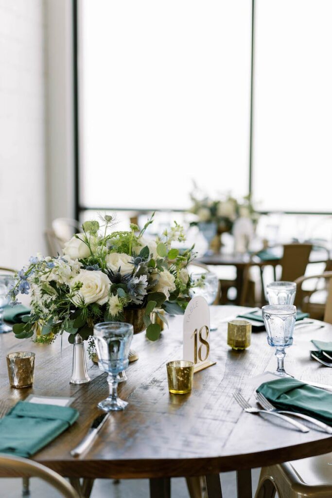 Wedding reception tables at Mohave East in Cincinnati