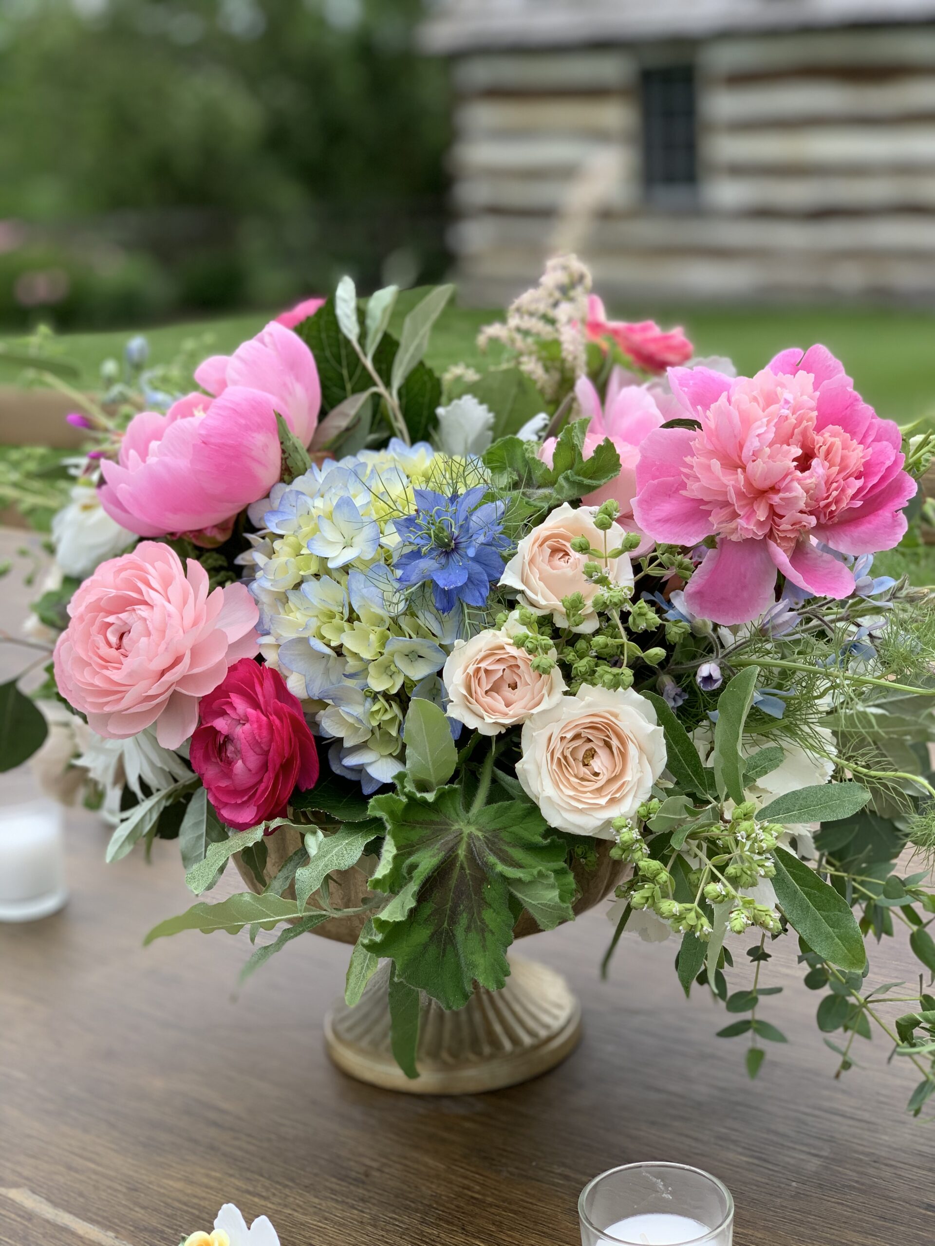 Peony floral arrangement