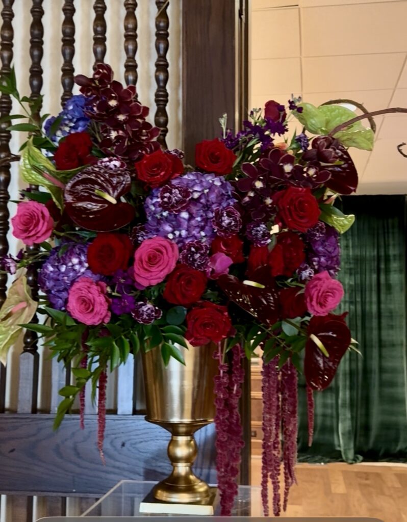 purple florals for 100 Women Gala